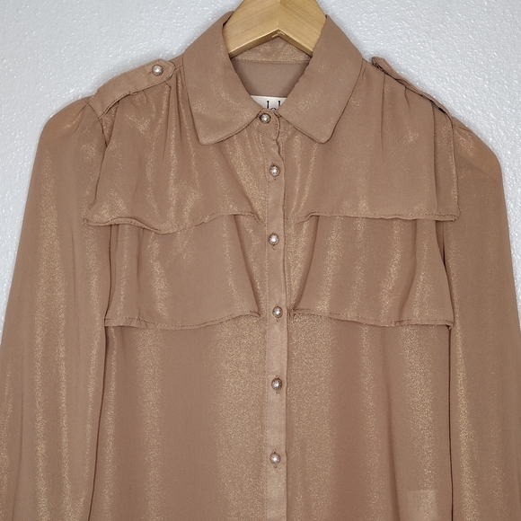 NWT Lola Women's Button Down Blouse - Picture 3 of 14